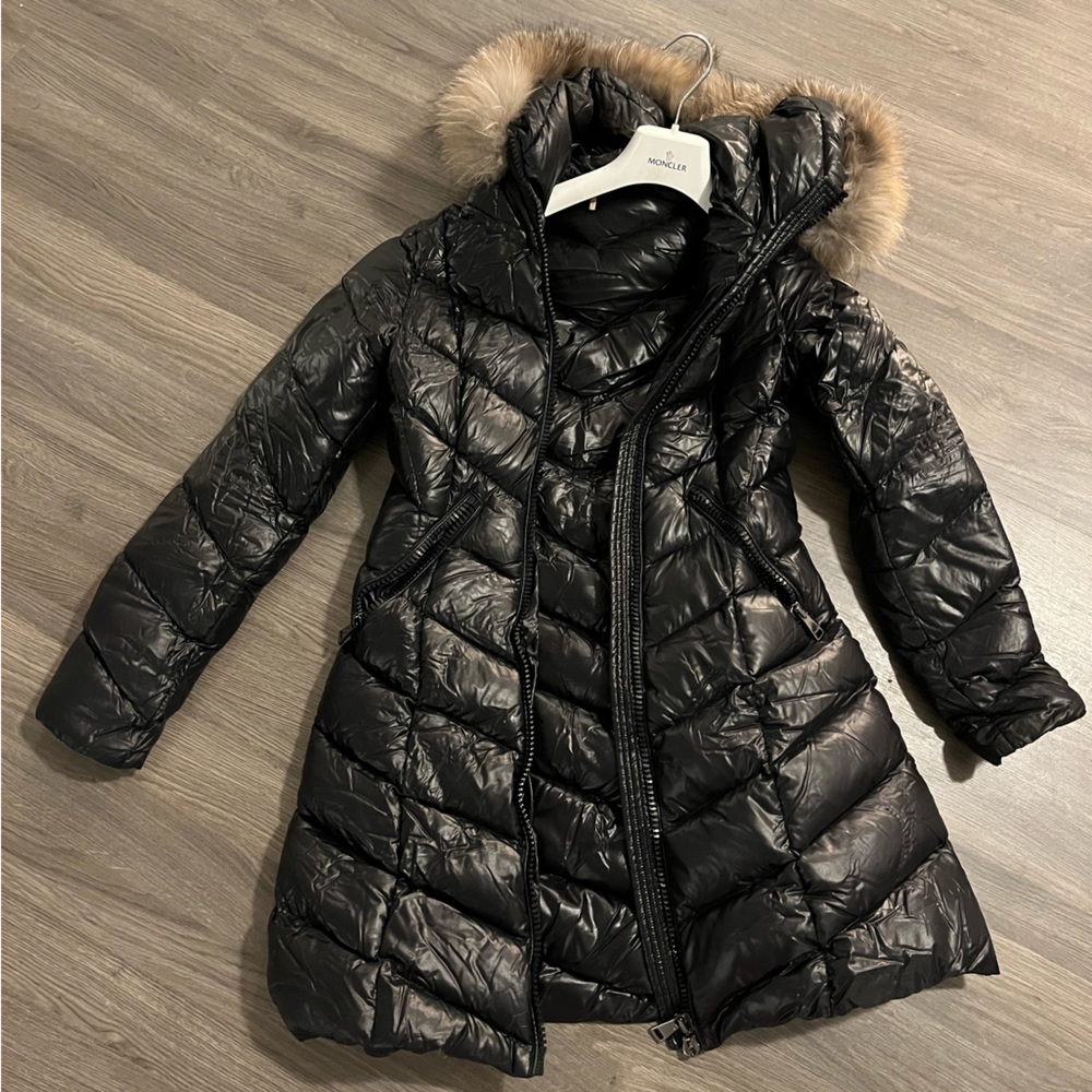 Black long down Moncler